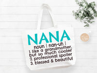 Nana Definition Tote Bag Nana Gift