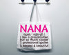 Nana Tote Bag Nana Christmas Gifts Best Nana Nanas Beach Bag Nana Getaway Bag Nana Present Nana Gifts