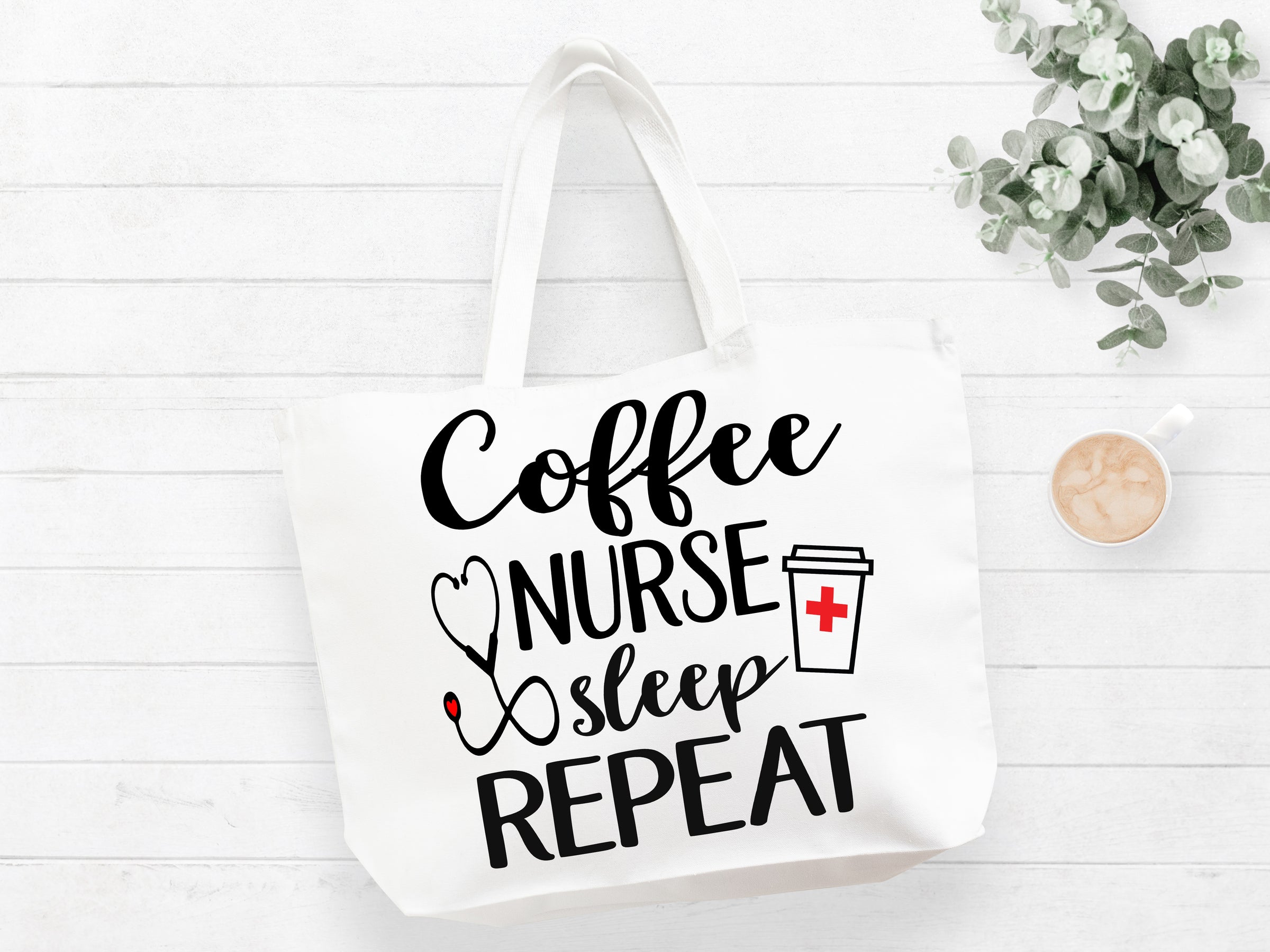 Coffee Nurse Sleep Repeat Nursing Tote Bag Gift Bag