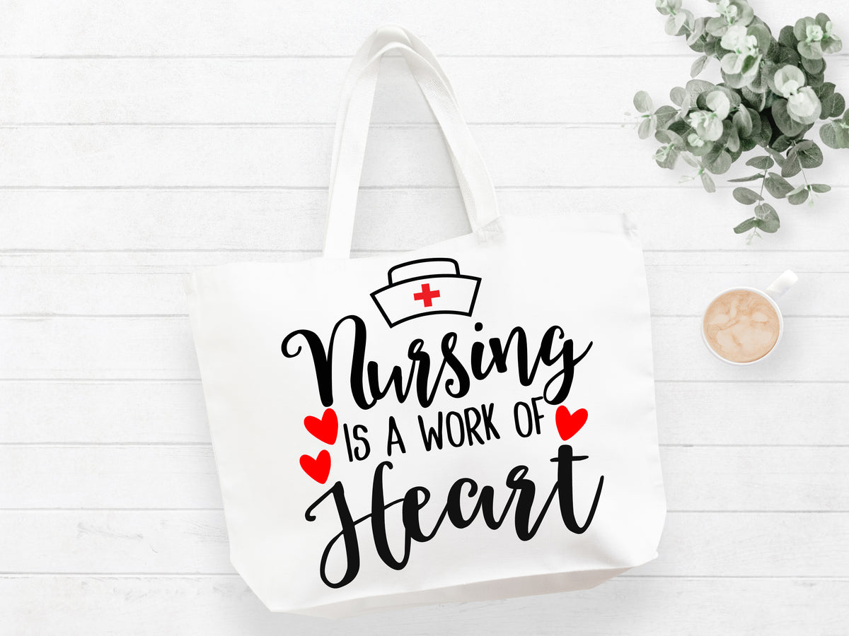 Nursing is a Work of Heart Tote Bag Gift Bag