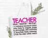 Teacher Definition Tote Bag Gift Bag