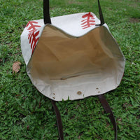 Oversized Baseball Canvas Bag Tote