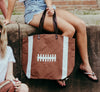 Oversize Football Canvas Bag Tote