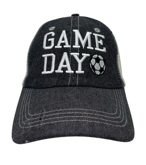 Soccer Game Day Hat Soccer Mom Mesh MESH Embroidered Hat -332