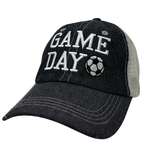 Soccer Game Day Hat Soccer Mom Mesh MESH Embroidered Hat -332