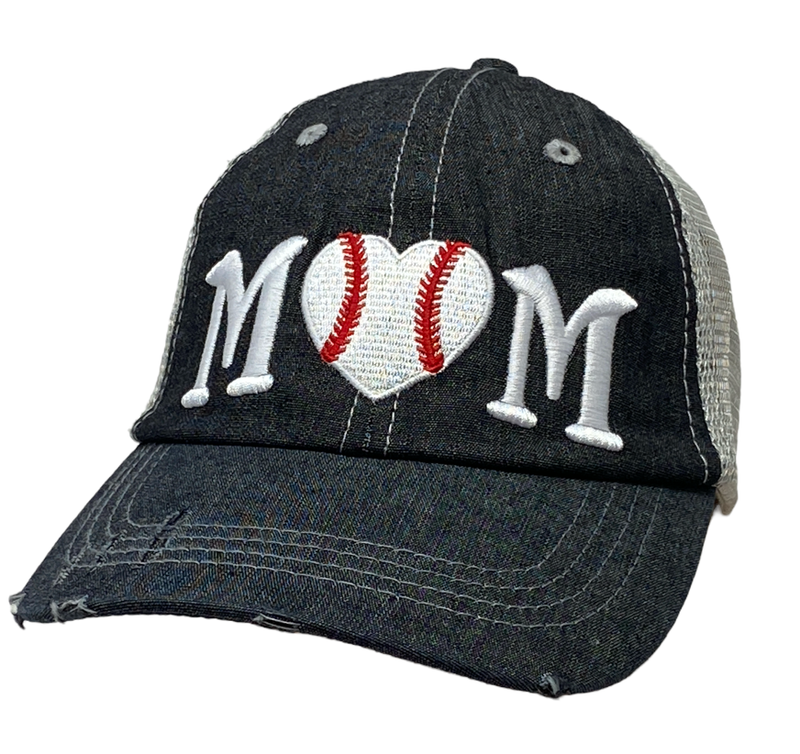 Baseball MOM Baseball Mom Mesh Embroidered MESH Hat Trucker Hat Cap -208