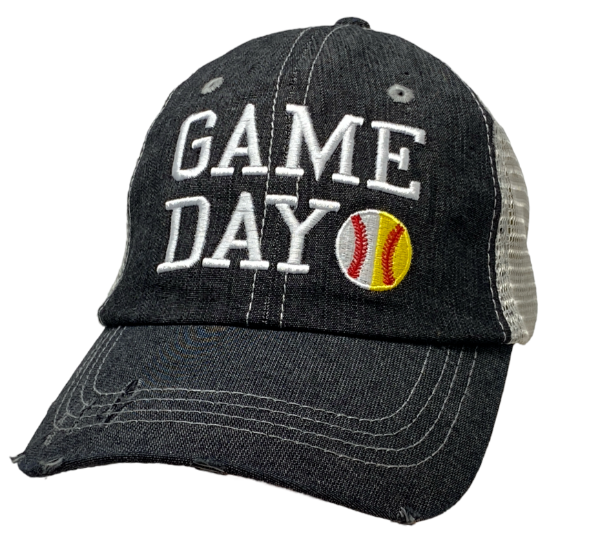 Game Day Ball Mom Half Baseball Half Softball Baseball MOM Softball MOM Hat -280