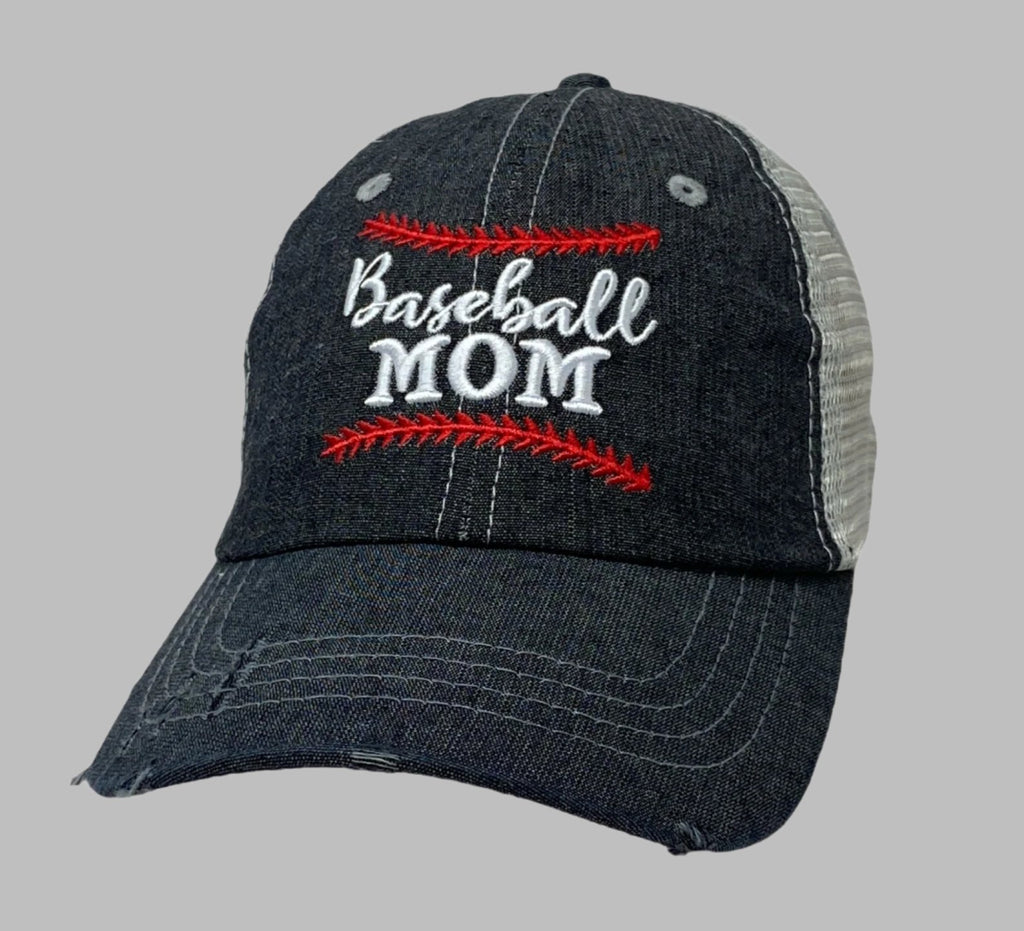 Baseball MOM Mesh Embroidered MESH Hat Baseball Mom Trucker Cap Trucker Hat -206