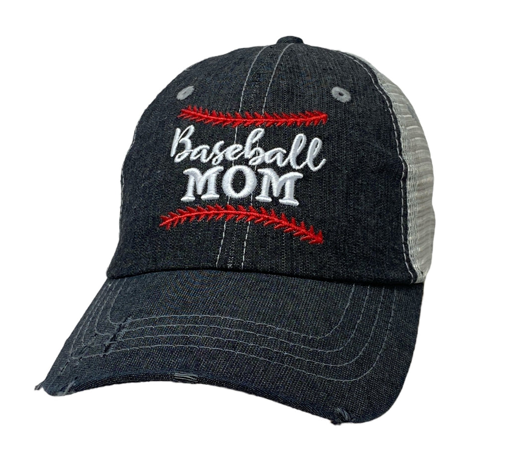 Baseball MOM Mesh Embroidered MESH Hat Baseball Mom Trucker Cap Trucker Hat -206