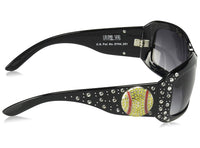 Cocomo Soul Black Rhinestone SOFTBALL Sunglasses Cleaning Cloth & Case