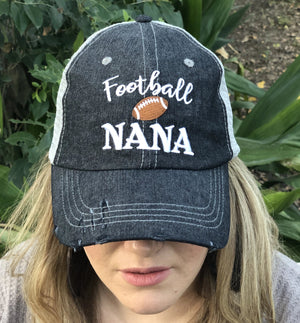 Football Nana Grandma Embroidered Hat -292