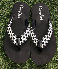 Cocomo Soul FABRIC Soccer Flip Flops Soccer Sandals Slippers Womens