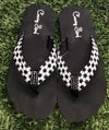 Cocomo Soul FABRIC Soccer Flip Flops Soccer Sandals Slippers Womens