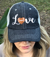 Football Love Football Mom Grandma Embroidered Hat Baseball Football -288