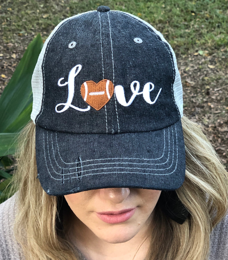 Football Love Football Mom Grandma Embroidered Hat Baseball Football -288