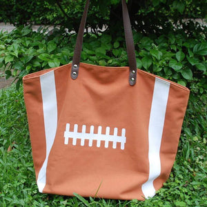 Oversize Football Canvas Bag Tote