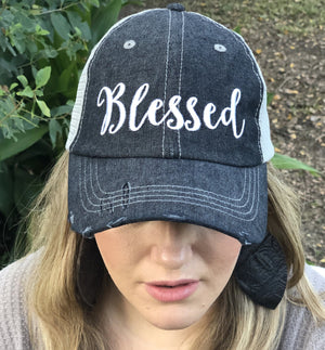 Blessed Embroidered Hat Cap
