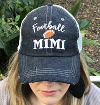 Football MIMI Grandma Mesh Embroidered Hat -510
