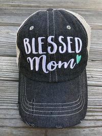 Blessed Mom Embroidered Hat Cap
