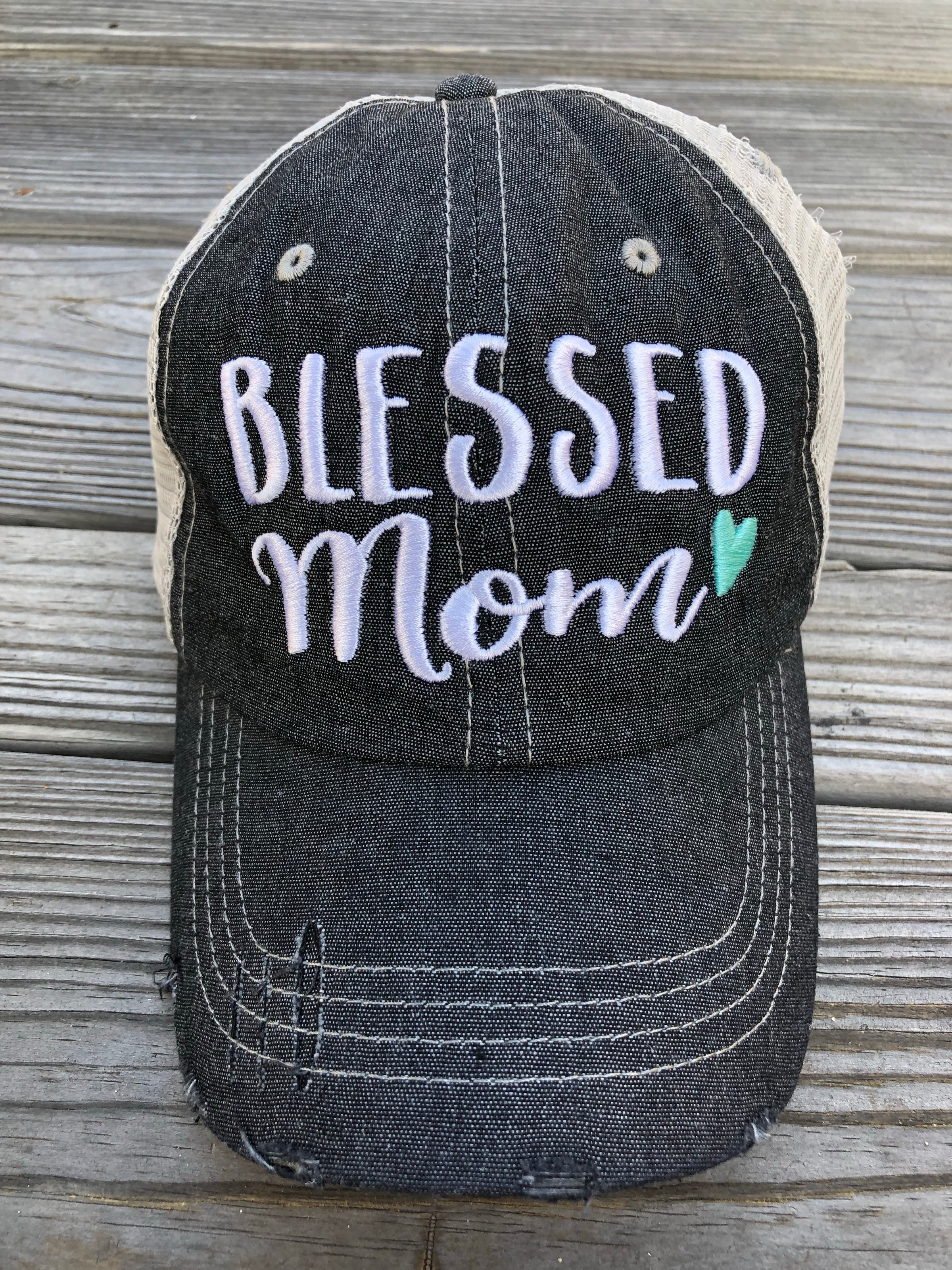 Blessed Mom Embroidered Hat Cap