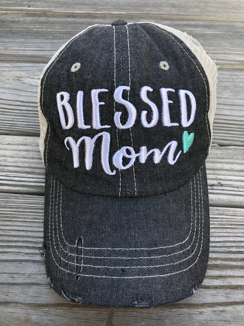 Blessed Mom Embroidered Hat Cap