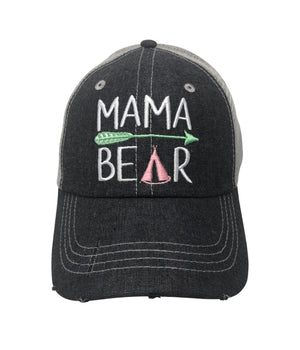 Mama Bear Embroidered Hat Cap