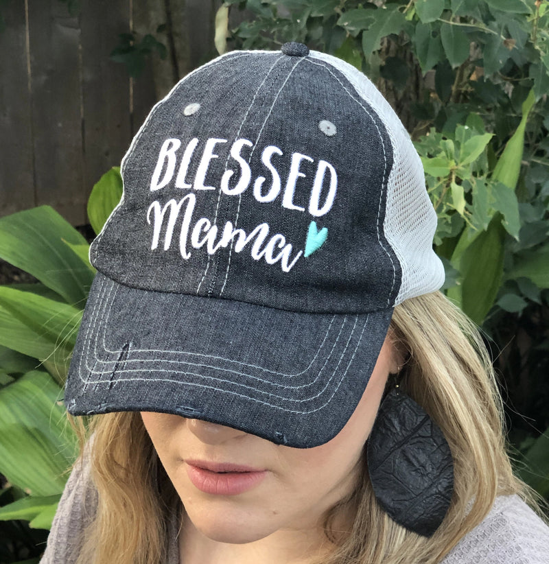 Blessed Mama Embroidered Hat Cap
