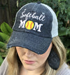 SOFTBALL MOM Mesh MESH Embroidered Hat -236
