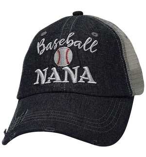 Baseball Nana Grandma Mesh Embroidered MESH Hat Trucker Hat Cap-214