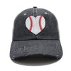 HEART Baseball Mom Mesh Embroidered MESH Hat Trucker Hat Cap -200