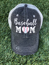 Baseball Mom Mesh Embroidered MESH Hat Trucker Hat Cap -202