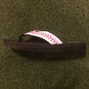 Cocomo Soul Leather Stitch Baseball Flip Flops Womens