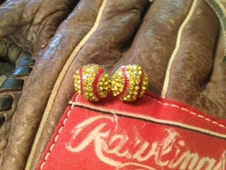 Softball Stud Earrings